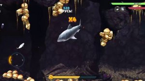 Hungry Shark Evolution Эволюция голодной акулы обзор на игру (Мегалозавр)