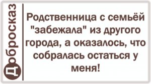 Родственница с семьёй «забежала» из другого города, а оказалось, что собралась остаться у меня!