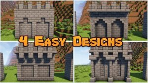 Minecraft ｜ 4 идеи оформления стен замка ｜ Руководство