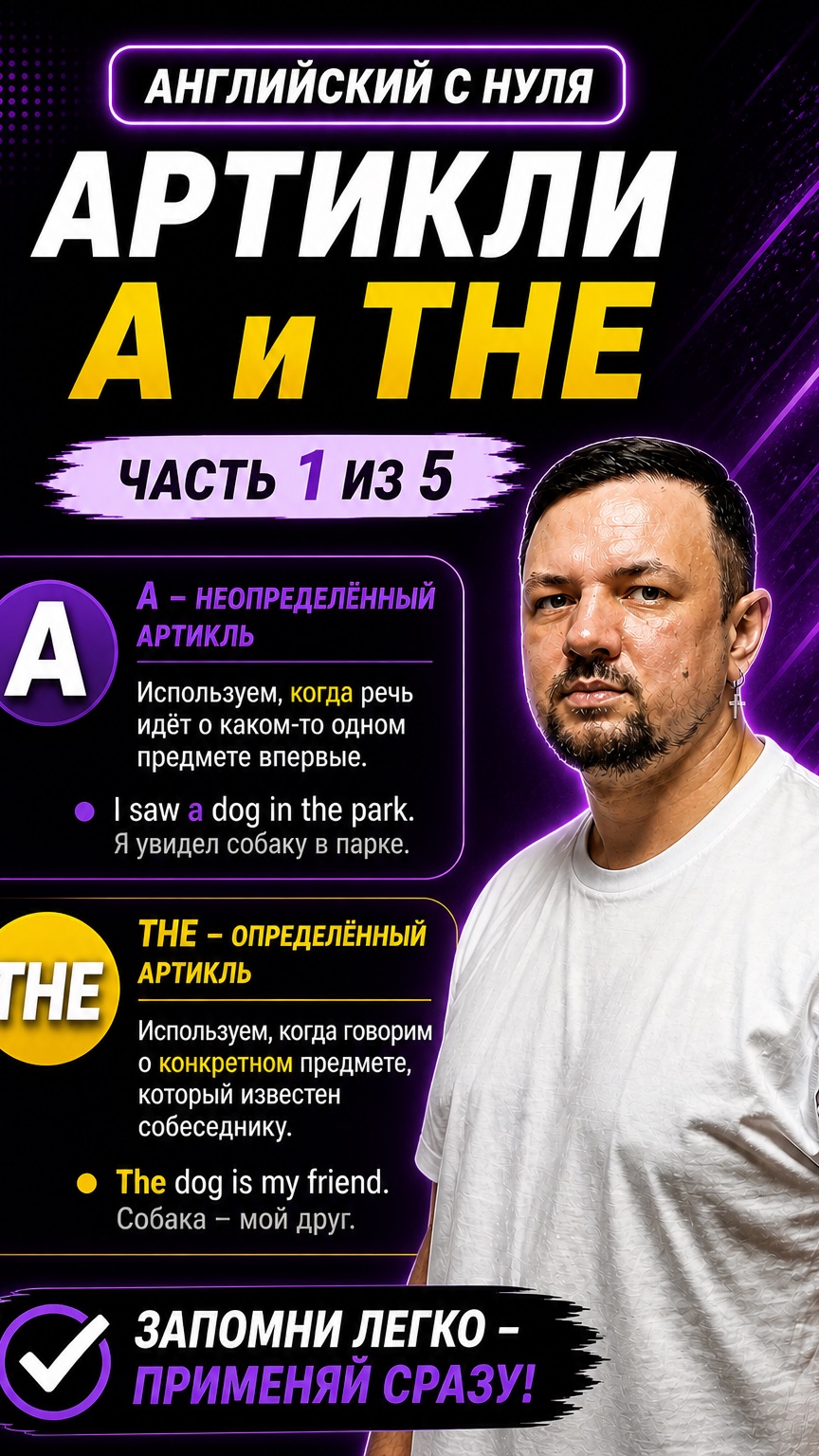Английский язык с нуля. Артикли. Часть 1