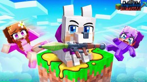 Я стал МАЛЕНЬКОЙ СОБАКОЙ С ПУШКОЙ на ОДНОМ БЛОКЕ в Minecraft 🐶🔫 l СМОТРИМ ПО-РУССКИ