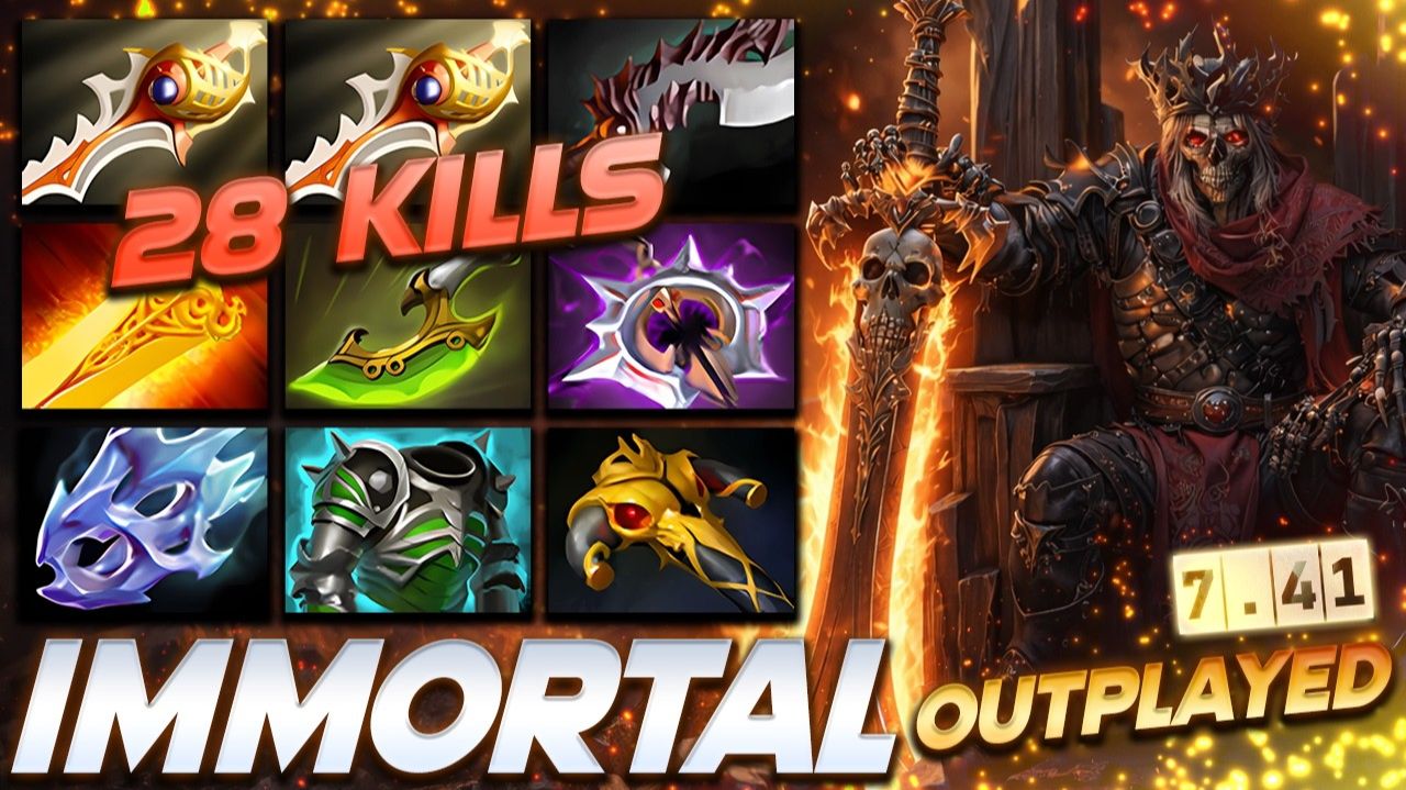 WRAITH KING SKELETON BOSS OUTPLAYED — профессиональный геймплей в Dota 2 [Смотри и учись]