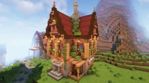 Minecraft ｜ Как построить средневековый дом (из грязи, мангровых зарослей и кирпичей) ｜ Руководство