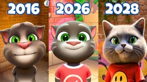 Полное сравнение игрового процесса Говорящий Том 2016 против 2026 и 2028!!! АНИМАЦИЯ