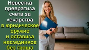 Невестка превратила счета за лекарства в юридическое оружие и оставила наследников без гроша