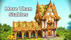 Как построить средневековые конюшни в Minecraft 🐎 Руководство по Minecraft (скрытый побег!)