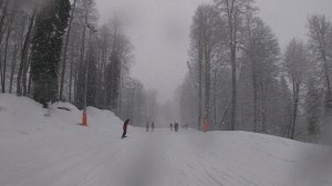 Лаура Газпром. Спуск по трассе D