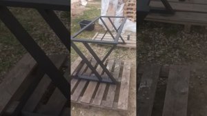 Подстолье в стиле лофт из профильной трубы своими руками