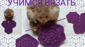 🤔УЧИМСЯ ВЯЗАТЬ 🤔. 🏵️Семиугольник крючком.🏵️(африканский цветок)🏵️