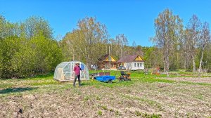 Почти всё готово для нового дела на хуторе! Накрыл теплицу плёнкой «Светлица». Жизнь и труд на земле