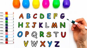 Учим Английский Алфавит ABC! 🎨 Раскрашиваем Буквы A-Z Маркерами и Учим Цвета