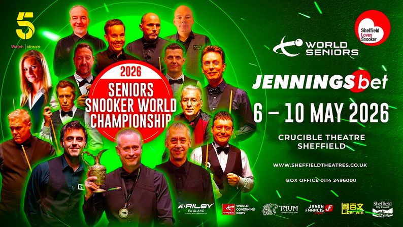 Снукер. World Seniors Championship 2026. Шеффилд. Из 7 фреймов Прямая Трансляция