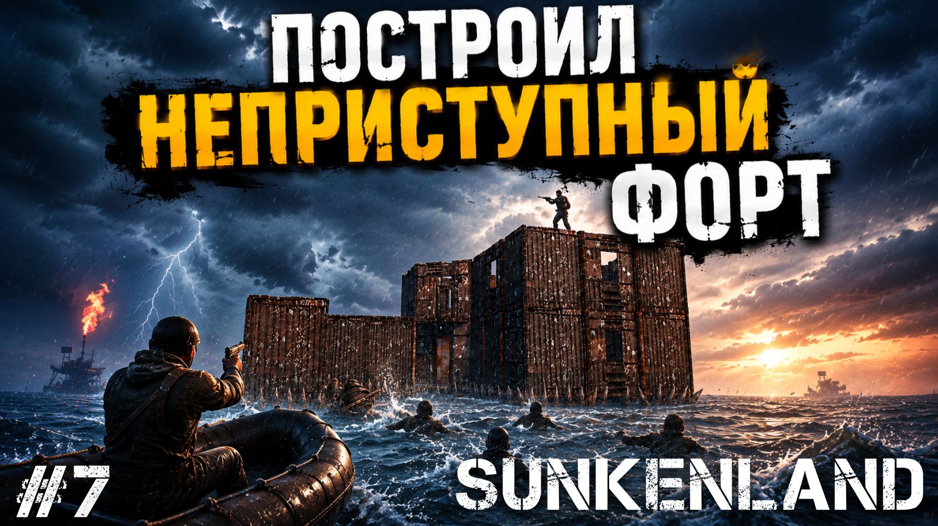 СТРОЮ СВОЙ НЕПРИСТУПНЫЙ ФОРТ! РАЗВИВАЕМСЯ И ЗАХВАТЫВАЕМ НОВЫЕ ОСТРОВА - Sunkenland #7
