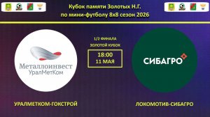 УРАЛМЕТКОМ-МАЙЕР -- ЛОКОМОТИВ-СИБАГРО | ЗОЛОТОЙ КУБОК | 1/2 ФИНАЛА |