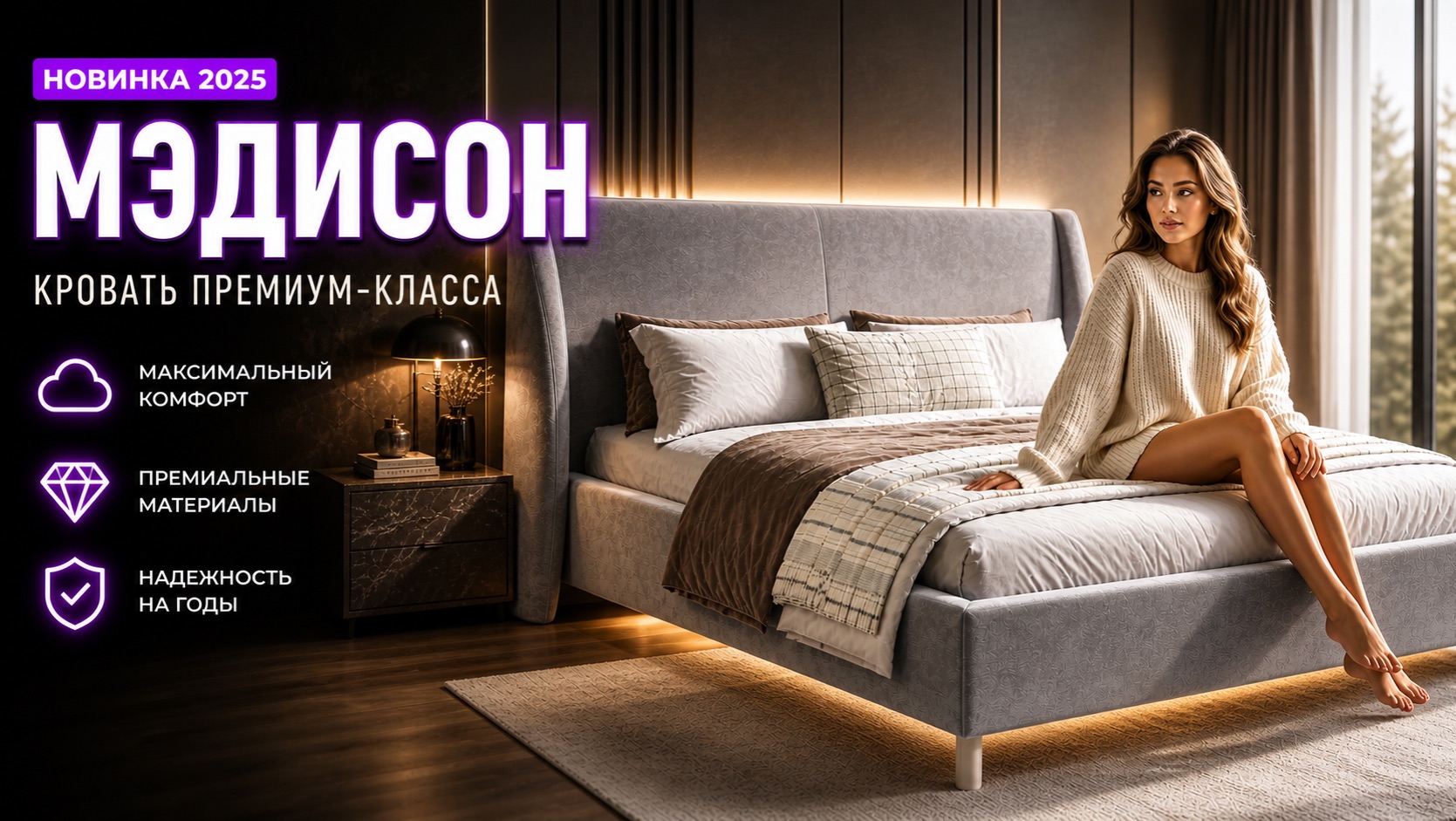 Почему выбирают кровать «Мэдисон»? Обзор новинки 2025 от фабрики «Корона»