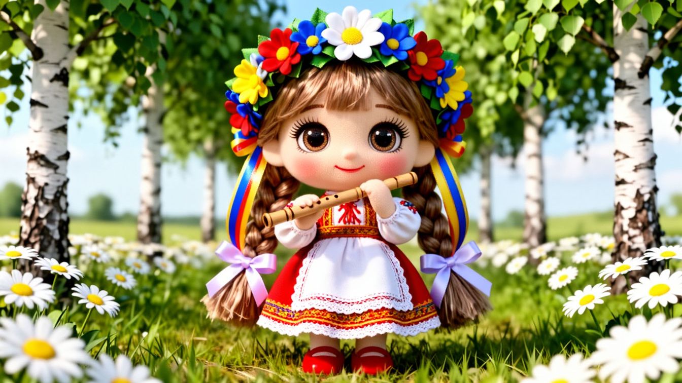 🪆РУССКАЯ НАРОДНАЯ МУЛЬТИК-ПЕСЕНКА: ВО ПОЛЕ БЕРЁЗА СТОЯЛА! 👶🎶 Детские развивающие песенки