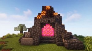 Minecraft ｜ Как построить портал в Нижний мир (вулкан) ｜ Дизайн портала в Нижний мир (руководство)