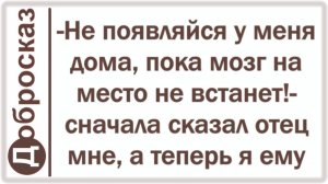 -Не появляйся у меня дома, пока мозг на место не встанет!- сначала сказал отец мне, а теперь я ему