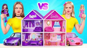 Строим Удивительный Кукольный Домик Барби vs Братц Челлендж # Весёлые Идеи Для Декора от Jelly DO