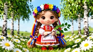 🪆РУССКАЯ НАРОДНАЯ МУЛЬТИК-ПЕСЕНКА: ВО ПОЛЕ БЕРЁЗА СТОЯЛА!👶🎶 Детские развивающие песенки
