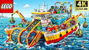 Построил ГИГАНТСКИЙ корабль из конструктора LEGO Technic... и очистил океан! | Забавный эксперимент