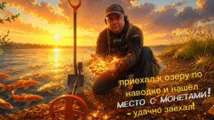 Нашёл МОНЕТНОЕ МЕСТО возле озера!!!