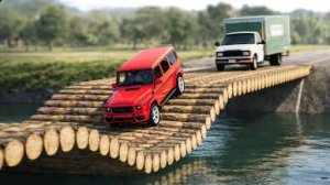 Тачки против сломанного моста Челлендж #3 в BeamNG Drive!