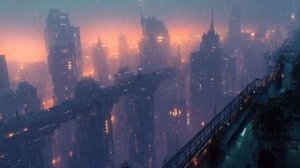 Спокойная музыка для работы и сна в атмосфере ночного киберпанк-города