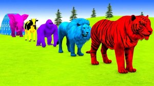 ЭПИЧЕСКАЯ БИТВА НА СКОЛЬЖЕНИИ! 🐘🦍 Коровa vs Слон vs Горилла vs Бегемот vs Тигр
