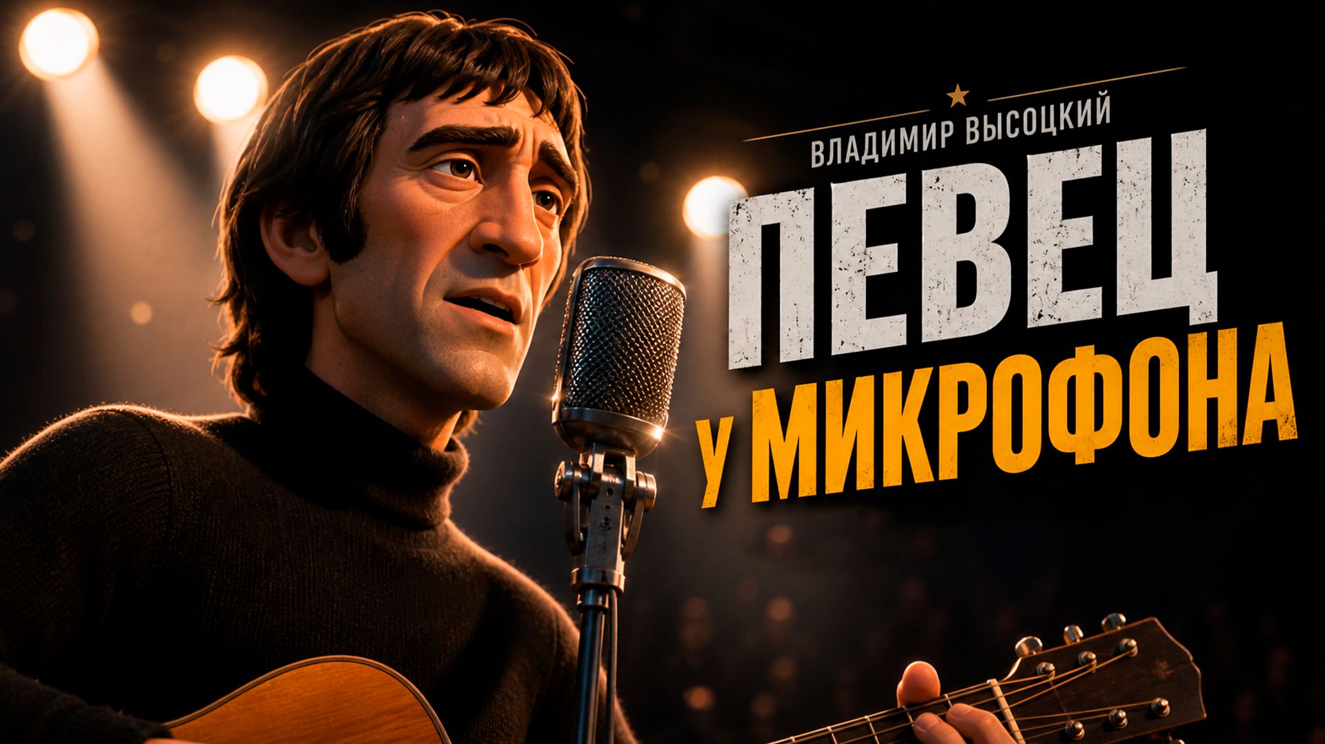 ОН ПОЁТ ДО ПОСЛЕДНЕГО! "Певец у микрофона"- В.С.Высоцкий | 3D анимация