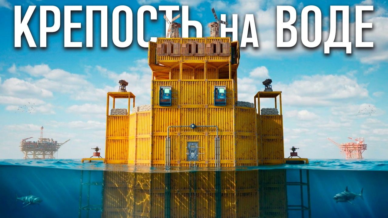 1440р60 ДОМ на ВОДЕ! Две НЕФТЕВЫШКИ, СПРЫГ на КАРГО и 300 РАКЕТ в Раст Rust