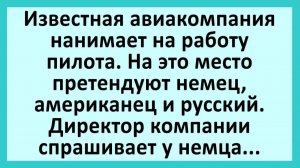 Авиакомпания нанимает на работу пилота. Претендуют немец, американец и русский... | Анекдоты смешные