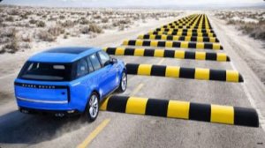 Автомобили против 100 лежачих полицейских - челлендж №10 в BeamNG Drive!