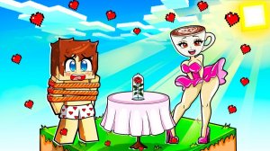 СВИДАНИЕ НА ОДНОМ БЛОКЕ С ВЛЮБЛЕННОЙ БАЛЕРИНОЙ КАПУЧИНОЙ В МАЙНКРАФТ! КРАСЯ BALLERINA MINECRAFT
