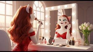Непослушный котенок подстригает маме-кошке шерсть для плюшевого мишки 🐾✂️🧸