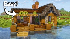 Minecraft: простой дом для выживания на берегу озера [руководство]