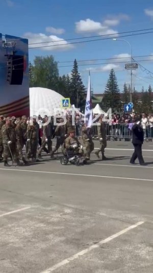Ветераны СВО на параде Победы в Альметьевске