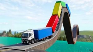 Испытание «Машины против перевернутых лежачих полицейских», глубокая вода и выбоины в BeamNG Drive🔥
