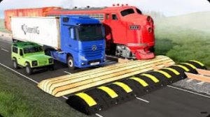 «Машины против перевернутых лежачих полицейских» в BeamNG Drive!