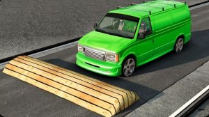 «Машины против деревянных лежачих полицейских» №3 в BeamNG Drive!