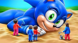 Мы построили ГИГАНТСКОГО Соника! Меня удочерил Соник Ёж!