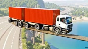 Пятый этап соревнований «Машины против подвесного моста» в BeamNG Drive!