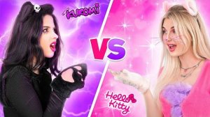 Kuromi VS Hello Kitty  Уэнсдей Аддамс В Реальной Жизни