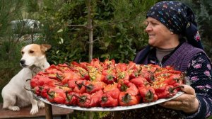 Свежие и ароматные фаршированные перцы с грядки в деревенском стиле. Жизнь в Азербайджане