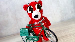 Велосипед Медведь Костя. Конструктор. Собирает. Модель. Медведь. Костя