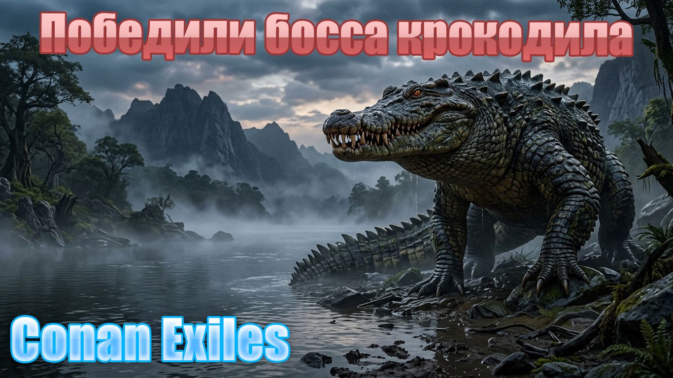 Conan Exiles / Победили босса крокодила