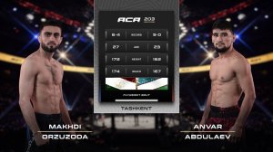Эмомахди Орзузода vs. Анвар Абдуллаев | Emomakhdi Orzuzoda vs. Anvar Abdullaev | ACA 203