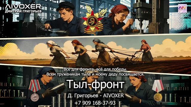 Тыл-фронт | Патриотическая песня о России | День Победы 9 мая | AIVOXER