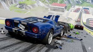 BeamNG Drive - Эпичные высокоскоростные прыжки на автомобиле