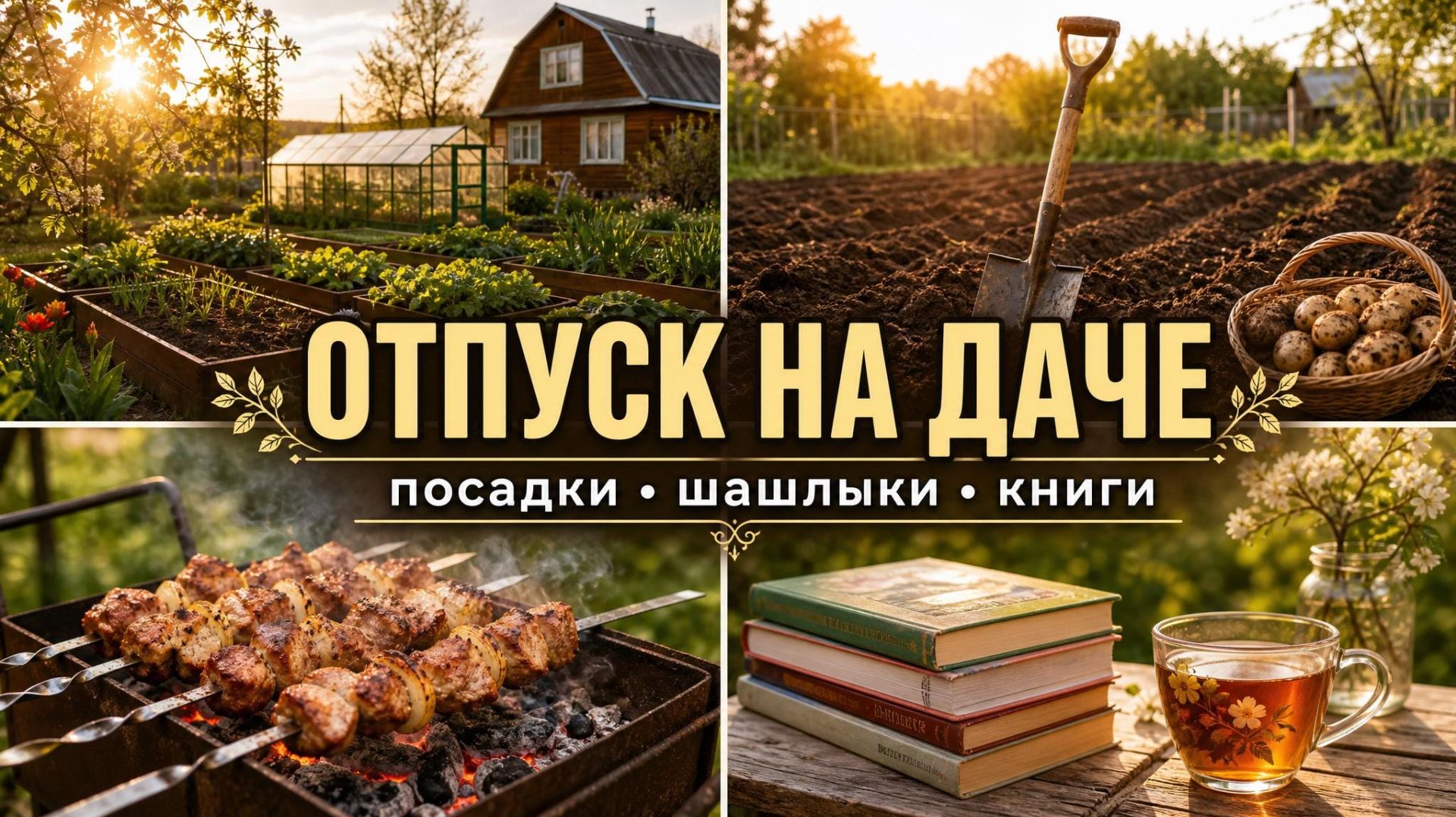 09.05.26 отпуск на даче - посадки, шашлыки, книги